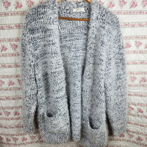 Peyton Promise Fuzzy Open Front Cardigan Sweater Pockets Cozy Comfy‎ 1X - Picture 1 of 7